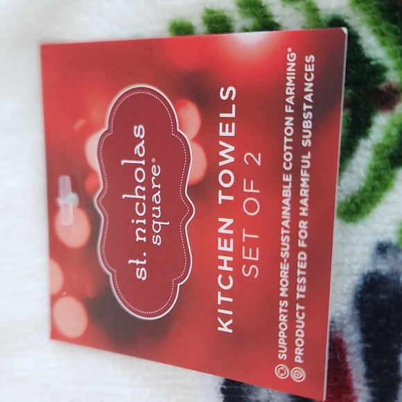 NWT Set Of 2 St. Nicholas Square Snowman Kitchen Towels ♥️⛄️🖤🎁 - Picture 7 of 13